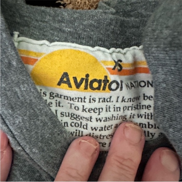 Aviator Nation Gray Basic T-Shirt - Picture 3 of 3